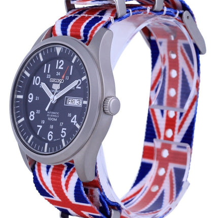 Orologio da uomo automatico Seiko 5 Sports in poliestere SNZG11K1-var-NATO28 100M