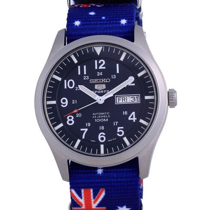 Orologio da uomo automatico Seiko 5 Sports in poliestere SNZG11K1-var-NATO30 100M
