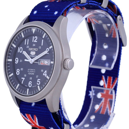 Orologio da uomo automatico Seiko 5 Sports in poliestere SNZG11K1-var-NATO30 100M