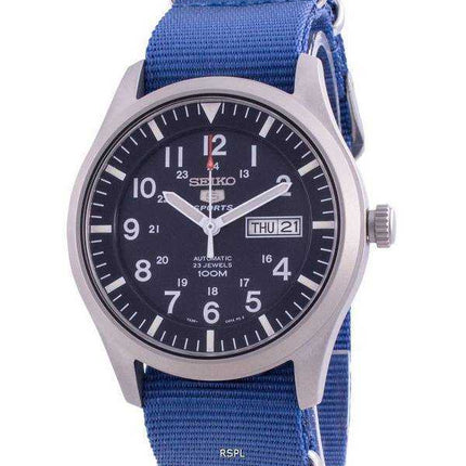 Orologio da uomo automatico Seiko 5 con quadrante blu SNZG11K1-var-NATO8 100M