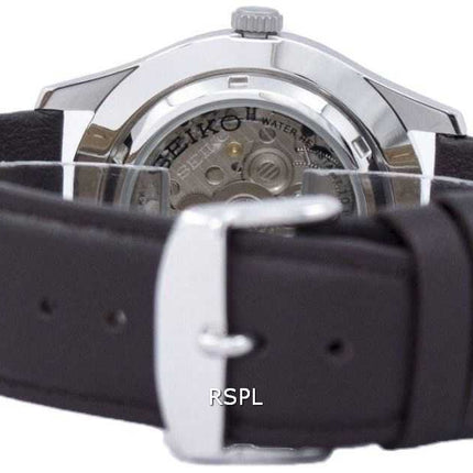 Orologio da uomo automatico in pelle marrone scuro SNZG15J1-LS11 di Seiko 5 Sports