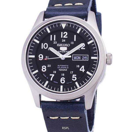 Seiko 5 Sports SNZG15J1-LS15 Orologio da uomo automatico cinturino in pelle color blu scuro