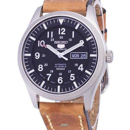 Seiko 5 Sports SNZG15J1-LS17 Orologio da uomo automatico cinturino in pelle marrone giapponese