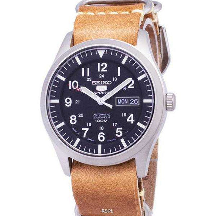 Seiko 5 Sports SNZG15J1-LS18 Orologio da uomo automatico cinturino in pelle marrone giapponese