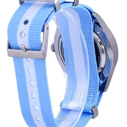 Orologio da uomo automatico Seiko 5 Sports in poliestere SNZG15J1-var-NATO24 100M