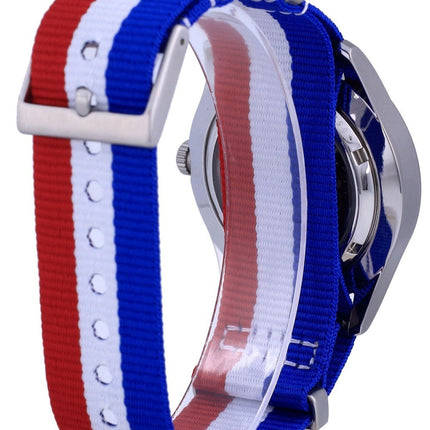Orologio da uomo automatico Seiko 5 Sports in poliestere SNZG15J1-var-NATO25 100M