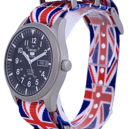 Orologio da uomo automatico Seiko 5 Sports in poliestere SNZG15J1-var-NATO28 100M