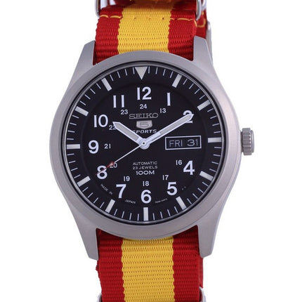 Orologio da uomo automatico Seiko 5 in poliestere SNZG15J1-var-NATO29 100M