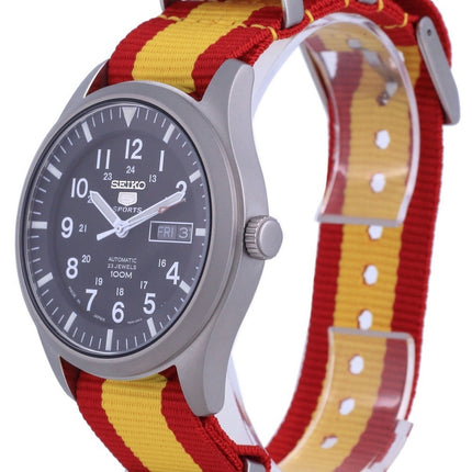 Orologio da uomo automatico Seiko 5 in poliestere SNZG15J1-var-NATO29 100M