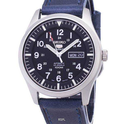 Seiko 5 Sports SNZG15K1-LS13 Orologio da uomo automatico cinturino in pelle blu scuro