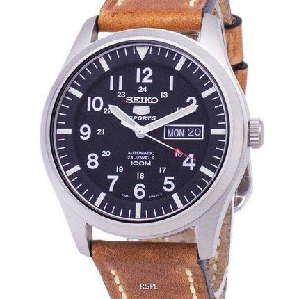 Seiko 5 Sports SNZG15K1-LS17 Orologio da uomo automatico cinturino in pelle marrone