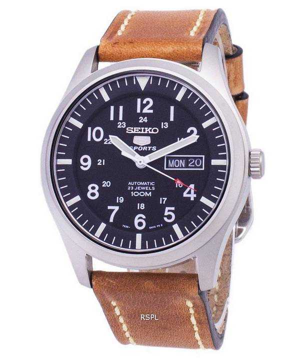 Seiko 5 Sports SNZG15K1-LS17 Orologio da uomo automatico cinturino in pelle marrone