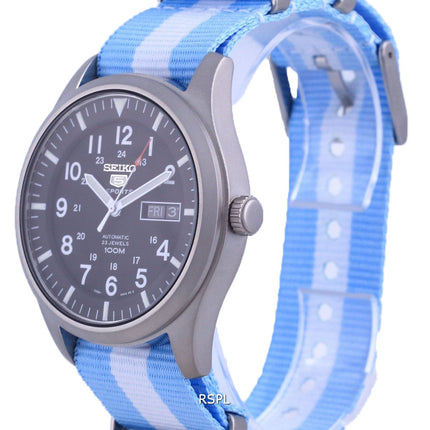 Orologio da uomo automatico Seiko 5 Sports in poliestere SNZG15K1-var-NATO24 100M