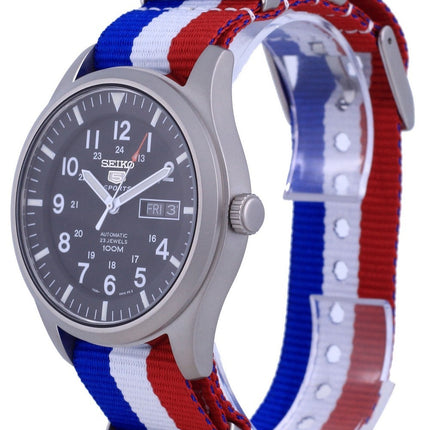 Orologio da uomo automatico Seiko 5 Sports in poliestere SNZG15K1-var-NATO25 100M