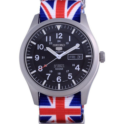 Orologio da uomo automatico Seiko 5 Sports in poliestere SNZG15K1-var-NATO28 100M
