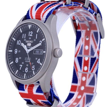 Orologio da uomo automatico Seiko 5 Sports in poliestere SNZG15K1-var-NATO28 100M