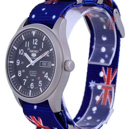 Orologio da uomo automatico Seiko 5 Sports in poliestere SNZG15K1-var-NATO30 100M