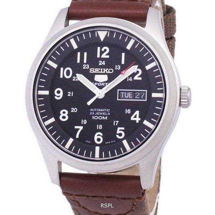 Orologio da uomo automatico con cinturino in tela Seiko 5 Sports SNZG15K1-NS1