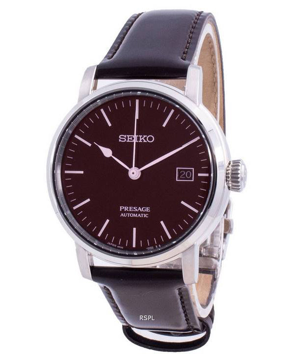 Seiko Presage Riki Watanabe Automatic Brown Enamel SPB115 SPB115J1 SPB115J Orologio da uomo 100M realizzato in Giappone