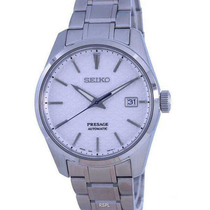 Orologio da uomo automatico Seiko Presage con quadrante bianco con bordi affilati SPB165 SPB165J1 SPB165J 100M