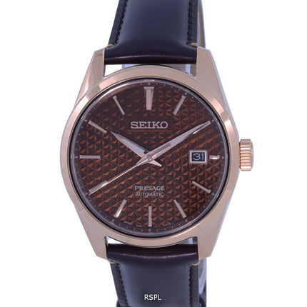 Orologio da uomo Seiko Presage Sharp Edge quadrante marrone automatico SPB170 SPB170J1 SPB170J 100M
