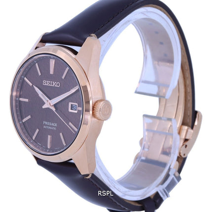 Orologio da uomo Seiko Presage Sharp Edge quadrante marrone automatico SPB170 SPB170J1 SPB170J 100M