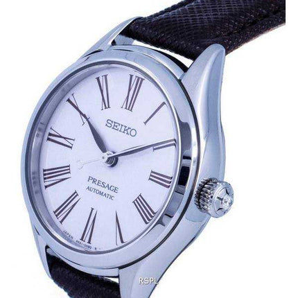 Orologio da donna Seiko Presage in pelle quadrante bianco automatico SPB233 SPB233J1 SPB233J
