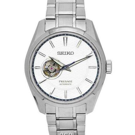 Seiko Presage Sharp Edged Open Heart quadrante bianco automatico SPB309 SPB309J1 SPB309J 100M orologio da uomo