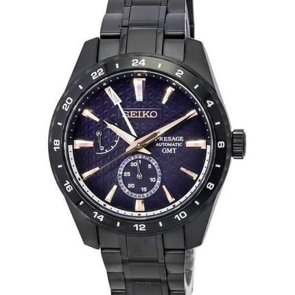 Orologio da uomo Seiko Presage Akebono Sharp Edged Series GMT Limited Edition quadrante blu automatico SPB361J1 100M
