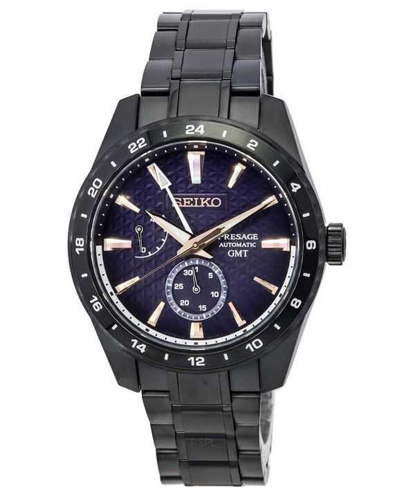 Orologio da uomo Seiko Presage Akebono Sharp Edged Series GMT Limited Edition quadrante blu automatico SPB361J1 100M