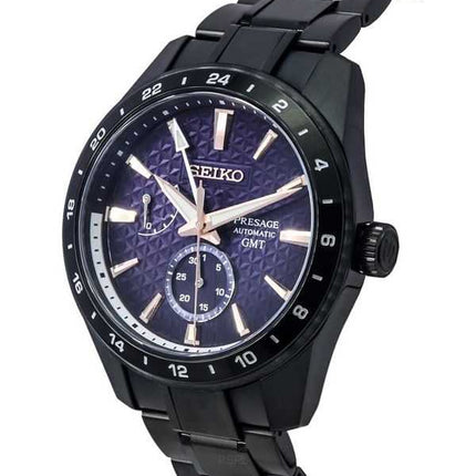 Orologio da uomo Seiko Presage Akebono Sharp Edged Series GMT Limited Edition quadrante blu automatico SPB361J1 100M