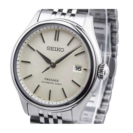 Orologio da uomo Seiko Presage Classic Shiro-iro in acciaio inossidabile con quadrante bianco caldo automatico SPB463J1 100M