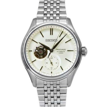 Orologio da uomo Seiko Presage Classic Shiro-iro in acciaio inossidabile con quadrante bianco caldo automatico SPB469J1 100M