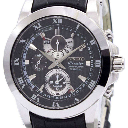 Orologio da uomo Seiko Premier Chronograph Perpetual Alarm SPC161P2