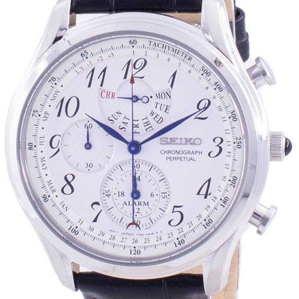 Orologio da uomo con tachimetro al quarzo Seiko Chronograph Perpetual SPC253 SPC253P1 SPC253P
