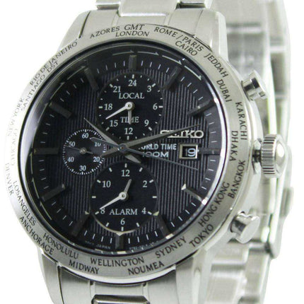 Orologio da uomo Seiko Alarm Chronograph World Time SPL049 SPL049P1 SPL049P
