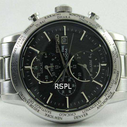 Orologio da uomo Seiko Alarm Chronograph World Time SPL049 SPL049P1 SPL049P