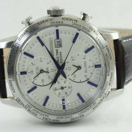 Orologio da uomo Seiko Quartz Alarm World Time SPL051 SPL051P1 SPL051P