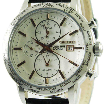 Orologio da uomo Seiko Alarm Chronograph World Time SPL053 SPL053P1 SPL053P