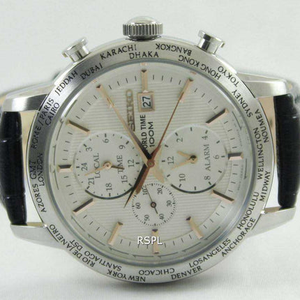 Orologio da uomo Seiko Alarm Chronograph World Time SPL053 SPL053P1 SPL053P