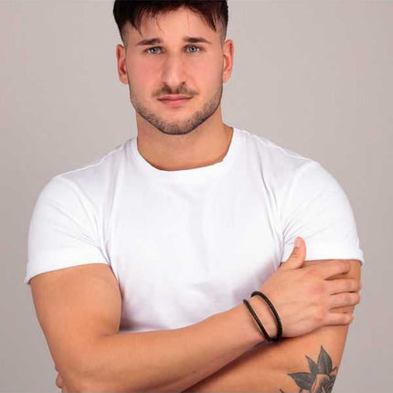 Bracciale Morellato Moody in pelle e acciaio inossidabile SQH35 da uomo