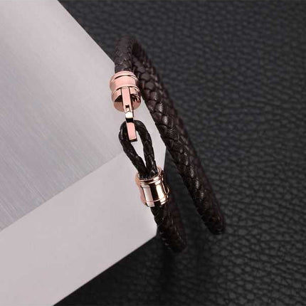 Bracciale Morellato Moody in pelle e acciaio inossidabile SQH35 da uomo