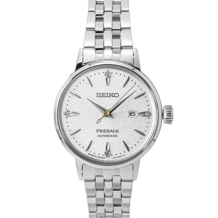 Orologio da donna Seiko Presage Cocktail con diamanti e quadrante in acciaio inossidabile e quadrante argentato, automatico SRE017J1