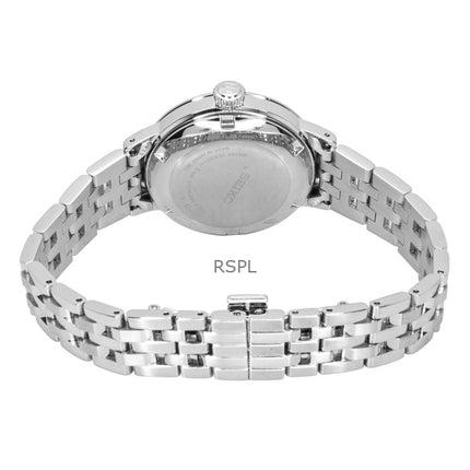 Orologio da donna Seiko Presage Cocktail con diamanti e quadrante in acciaio inossidabile e quadrante argentato, automatico SRE017J1