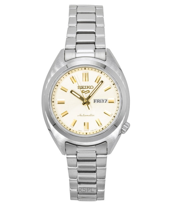 Seiko 5 Sports Hebitama SNXS Stainless Steel Cream Dial Automatic SRE023K1 100M Women's Watch