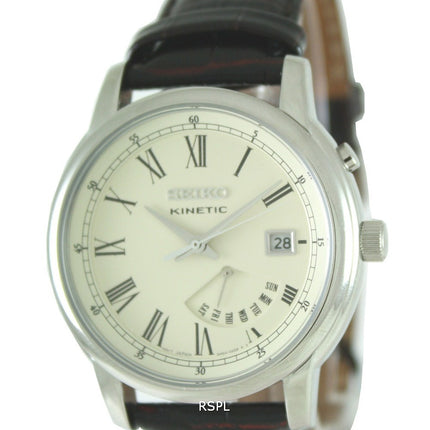 Orologio da uomo Seiko Kinetic Cream Face SRN033P1 SRN033P