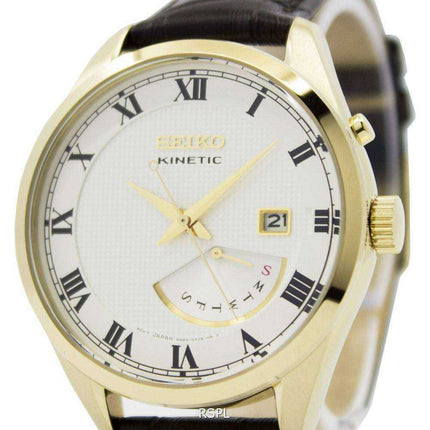 Cinturino in pelle marrone Seiko Kinetic SRN074 SRN074P1 SRN074P Orologio da uomo