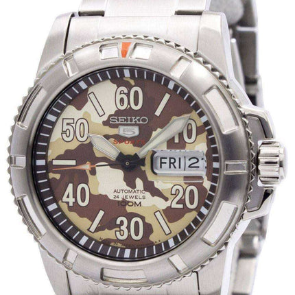 Orologio da uomo Seiko 5 Sports Automatic 24 Jewels Camouflage Japan Made SRP221 SRP221J1 SRP221J Uomo