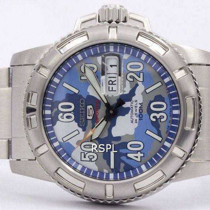 Orologio da uomo Seiko 5 Sports Automatic 24 Jewels Camouflage Japan Made SRP223 SRP223J1 SRP223J
