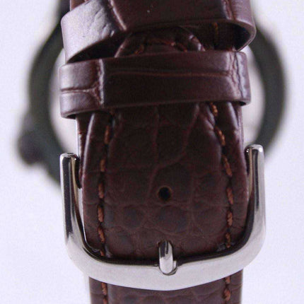 Orologio da uomo automatico Seiko 5 Sports da sub 200M Ratio in pelle marrone SRP311J1-LS3